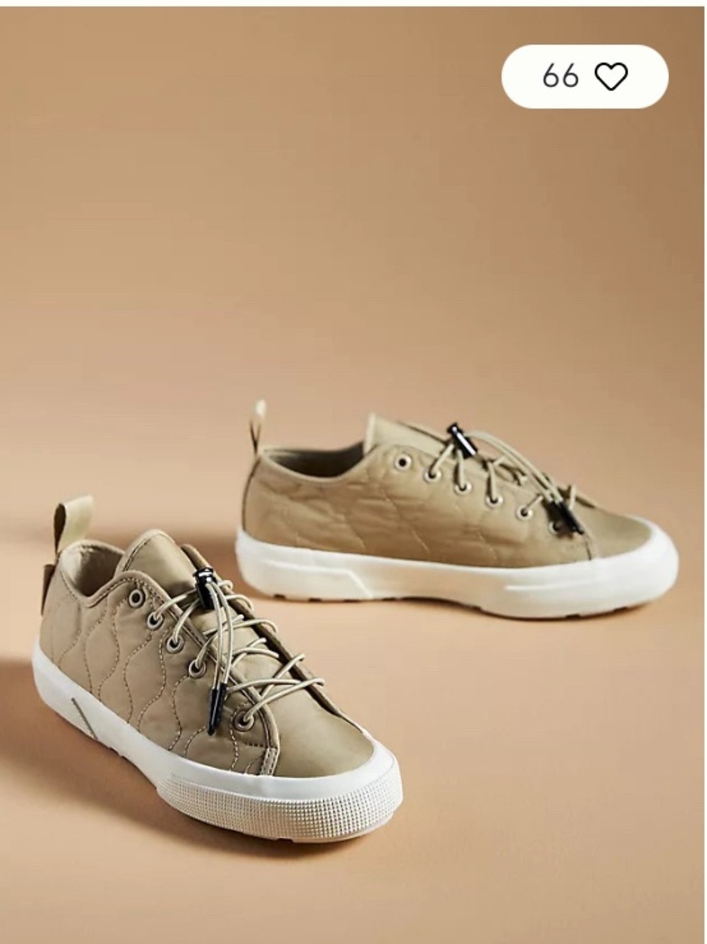 Superga 2625 Tank Quilted Sold Out  Taupe Nylon Sneaker 42 /M9/ W 10.5